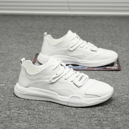 Autumn White Men's Trend Casual Leather Sports Shoes